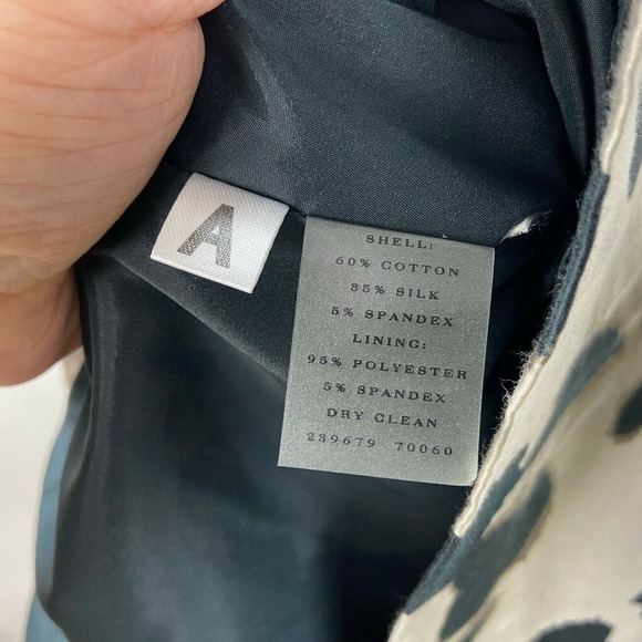 Ann Taylor 6 Womens Beige Black Print Sleeveless Sheath Dress - Picture 5 of 6